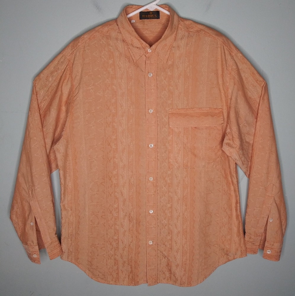 Vintage Radius Italy Paisley Button Front Shirt